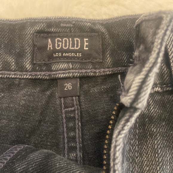 Agolde Dark Denim Jean Shorts - Picture 4 of 5